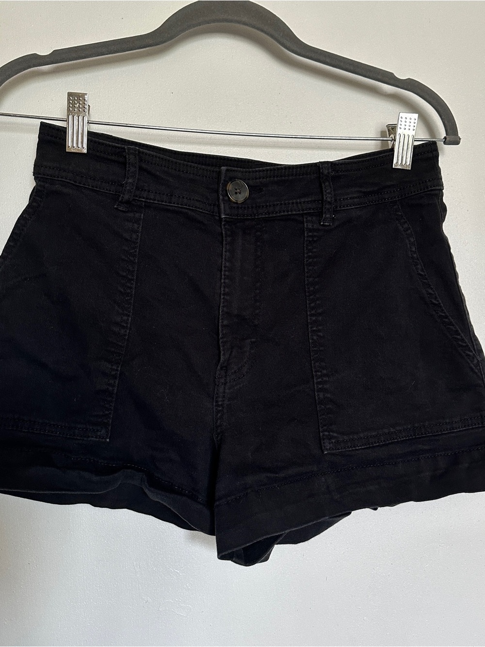 High-Rise Black H&M Shorts